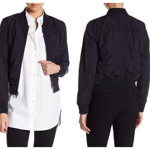 VINCE Washed Shrunken Bomber Jacket (XS)